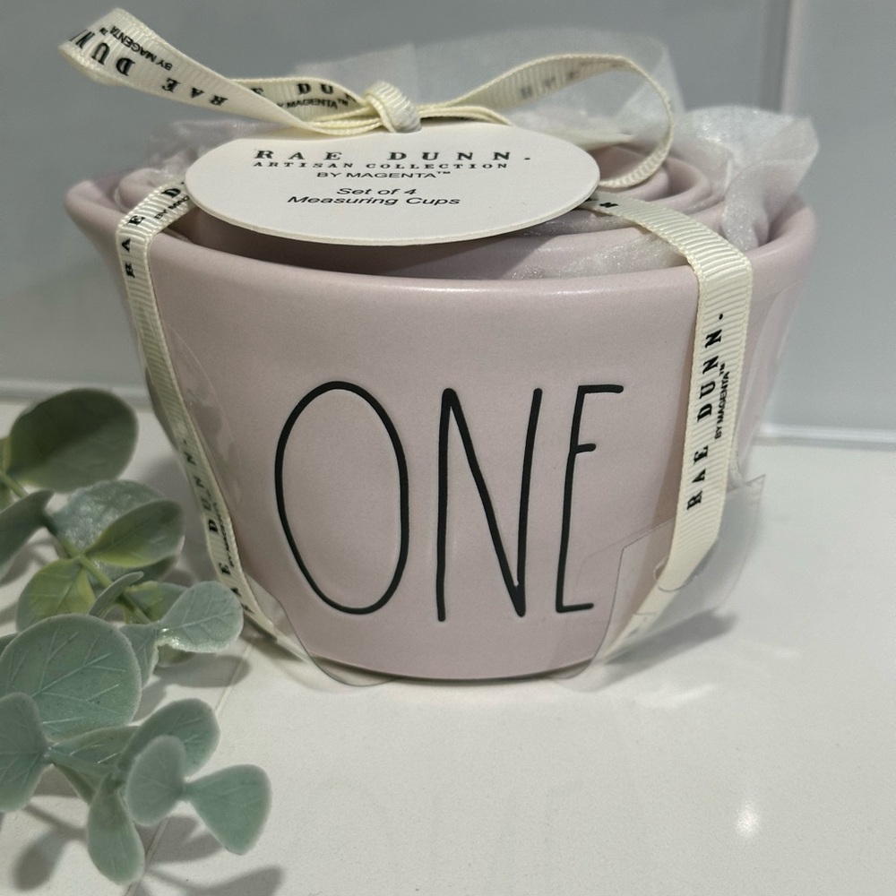 Rae Dunn LILAC LAVENDER Set Of 4  measuring cups Brand New Artisan Collections